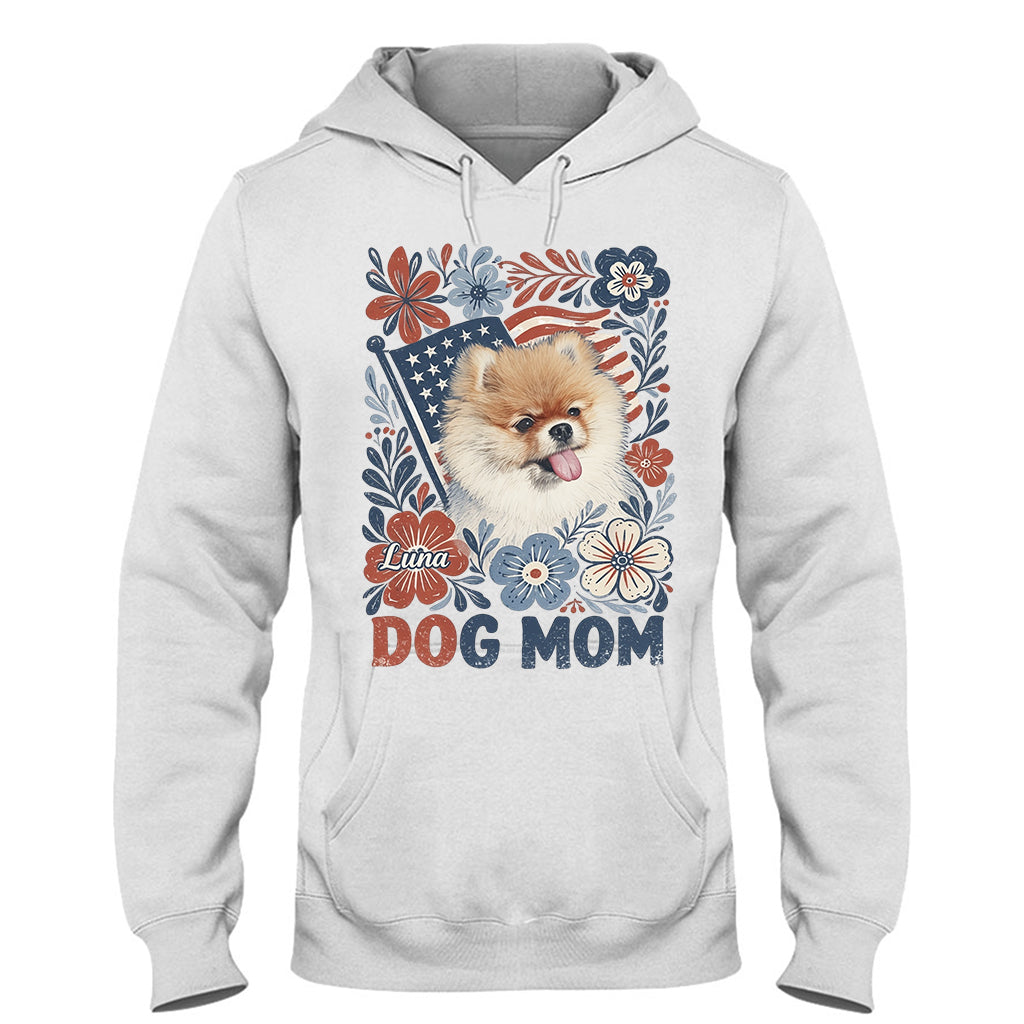 Dog Mom In This 4th Of July - Personalized Dog T-shirt And Hoodie