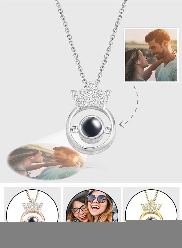 Personalized Crown Photo Projection Charm