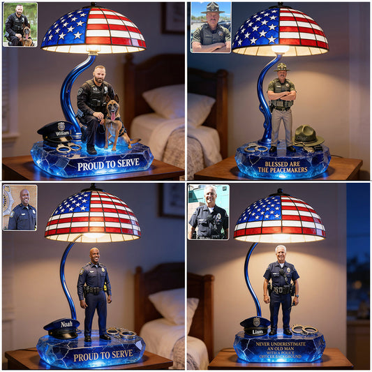 Police Officer - Personalized Police Officer Acrylic LED Night Light