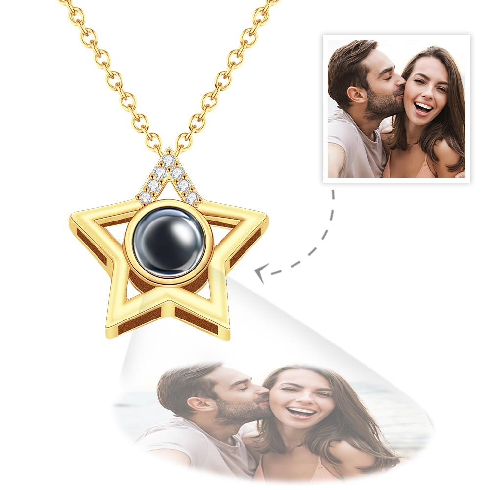 Personalized Star Photo Projection Charm