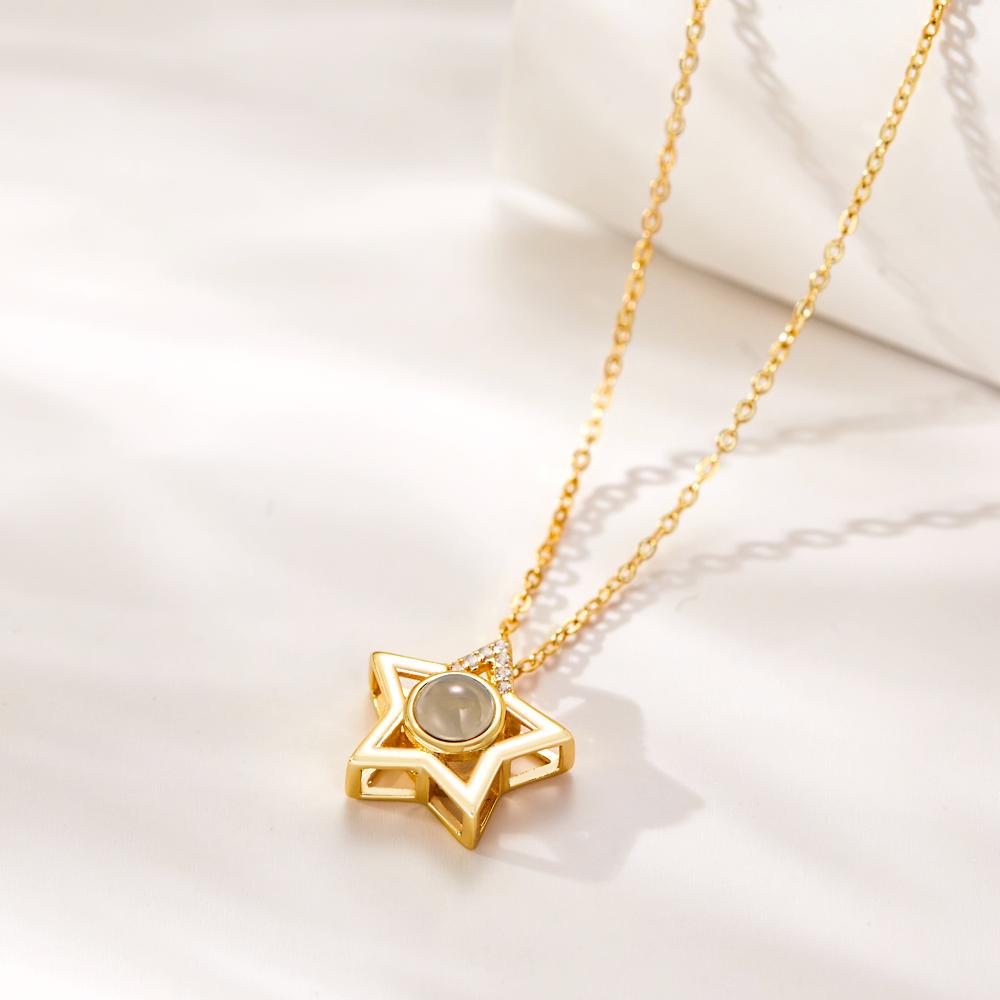 Personalized Star Photo Projection Charm