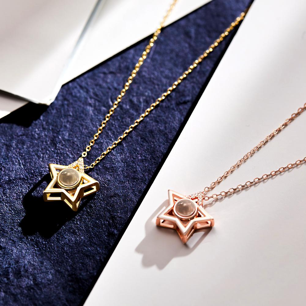 Personalized Star Photo Projection Charm