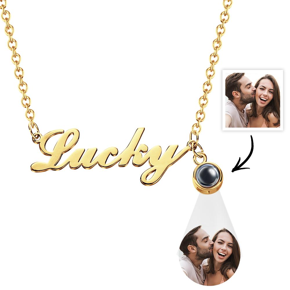 Personalized Signature Lucky Name Projection Charm - gift for who lost a loved one