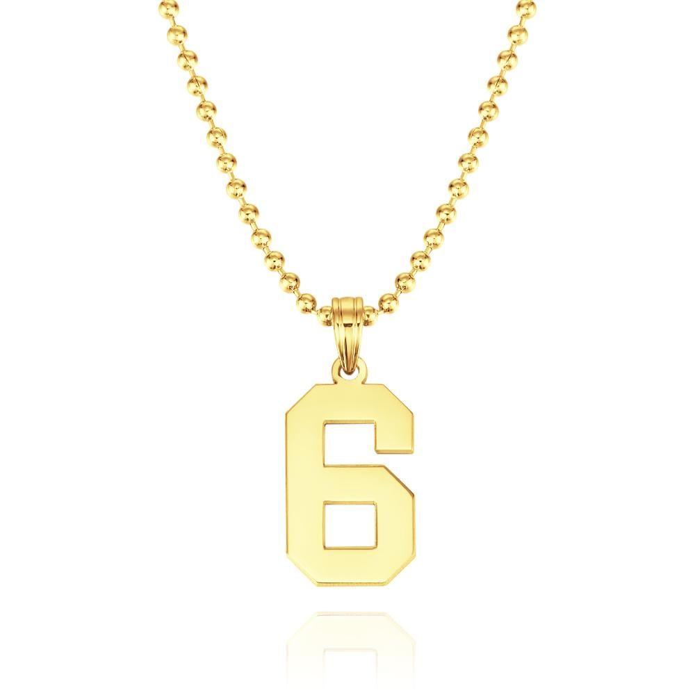 Your Number - Personalized Basketball Number Pendant Thick Chain