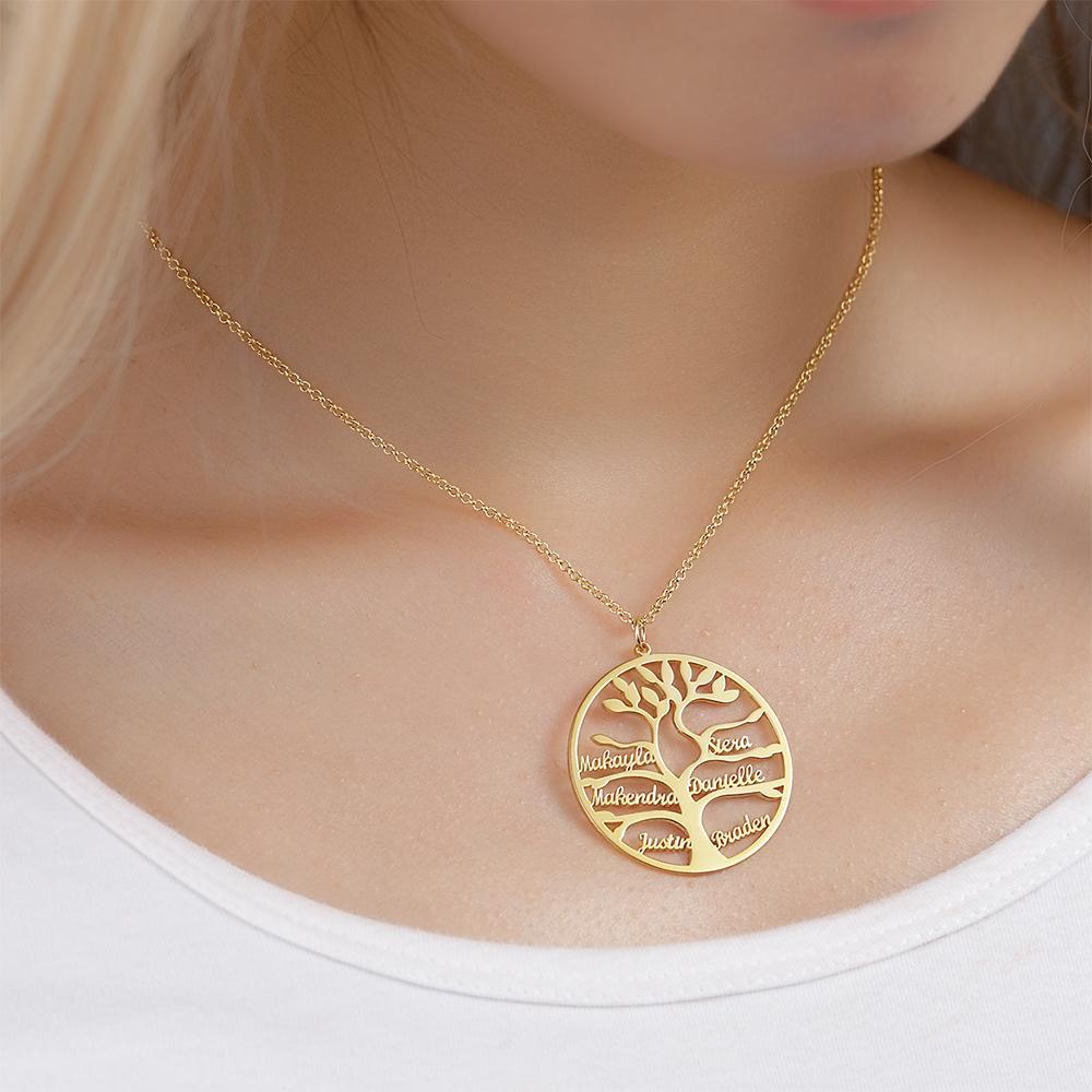 Tree of Life Name - Personalized Family Tree of Life Necklace