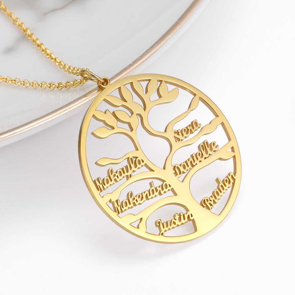 Tree of Life Name - Personalized Family Tree of Life Necklace