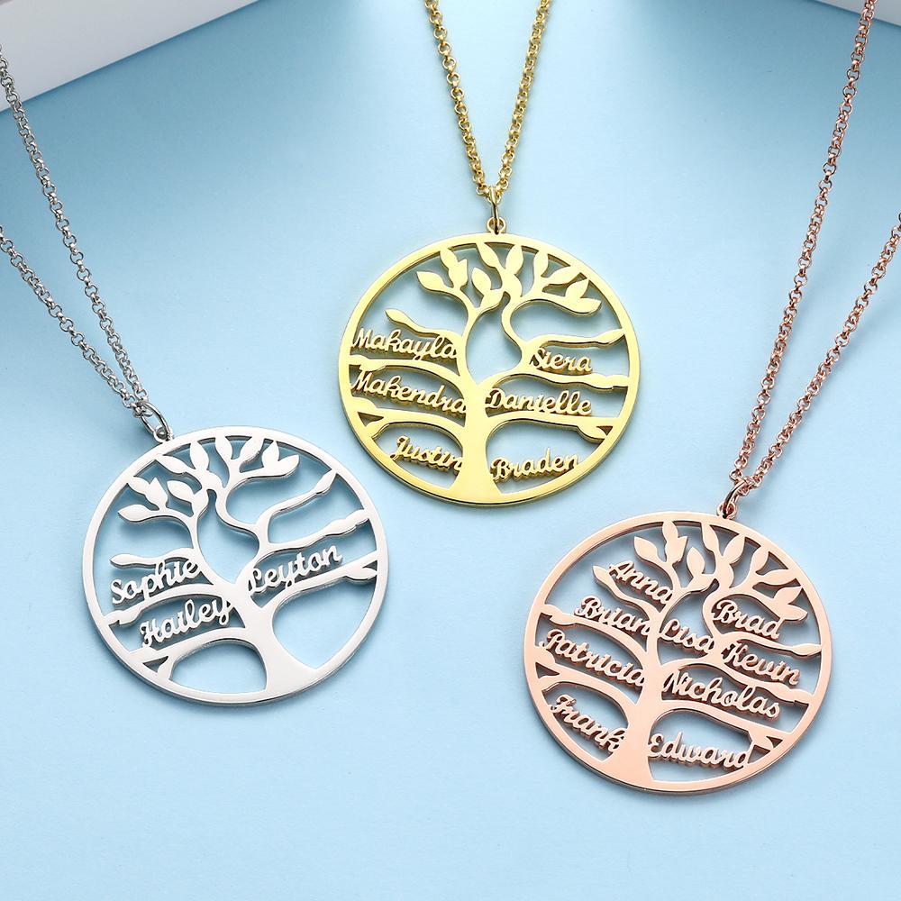 Tree of Life Name - Personalized Family Tree of Life Necklace