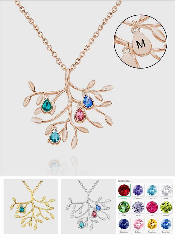 Our Family - Personalized Family Tree Necklace With Birthstone