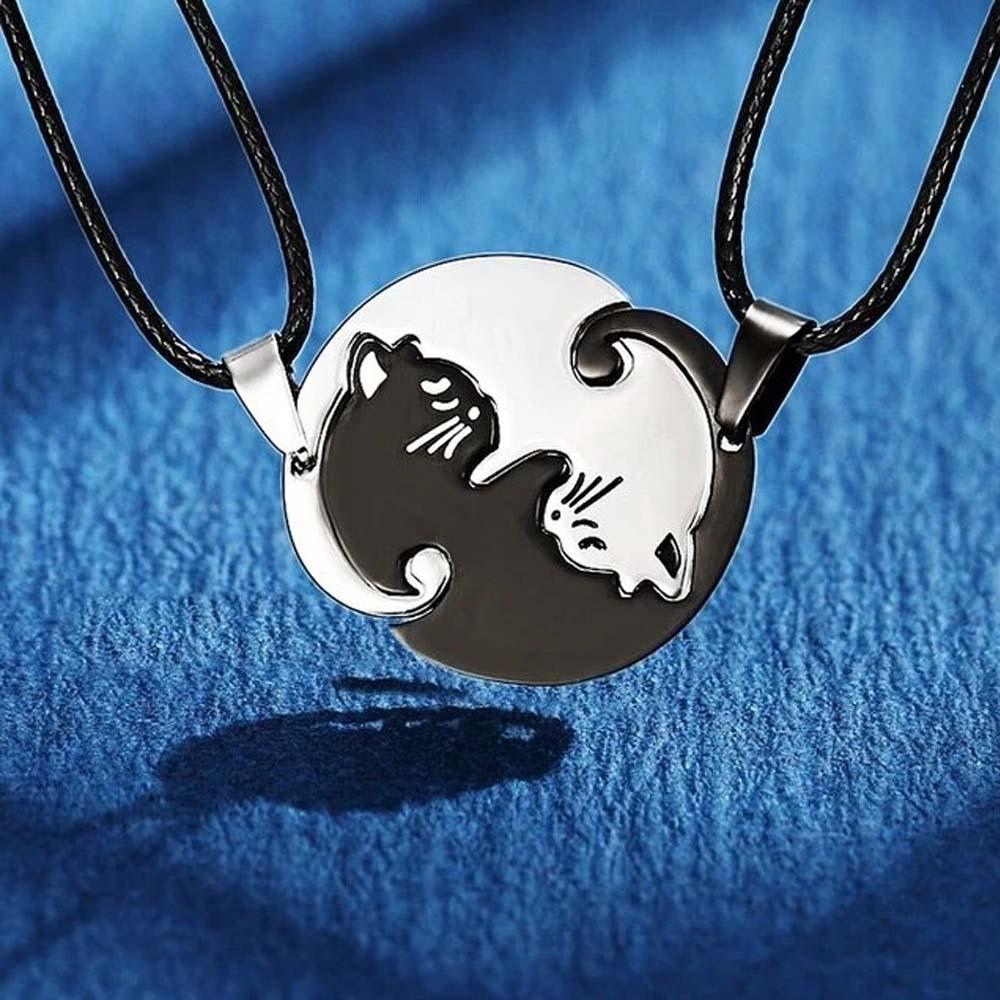 Matching Cat - Personalized Couple Matching Cat Necklace