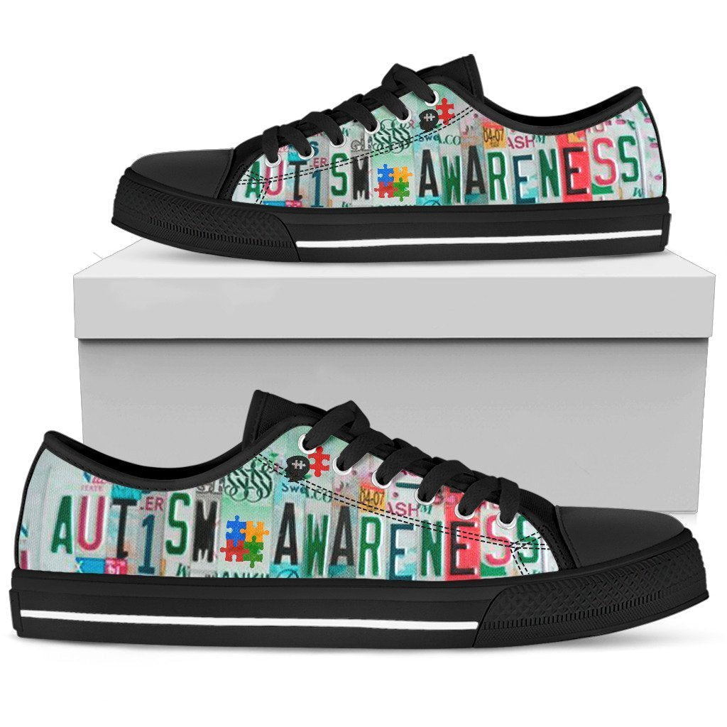 Please Be Autism Aware - Autism Awareness Low Top Shoes 0921