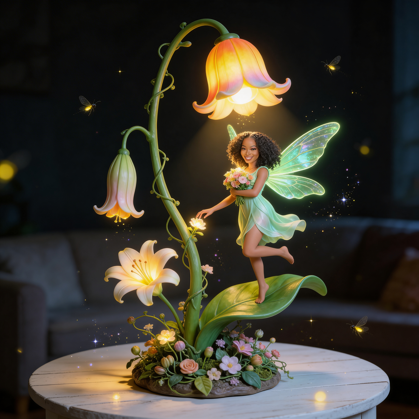 Self Love Gift, Gift for Women - Personalized Flower Lover Acrylic LED Night Light