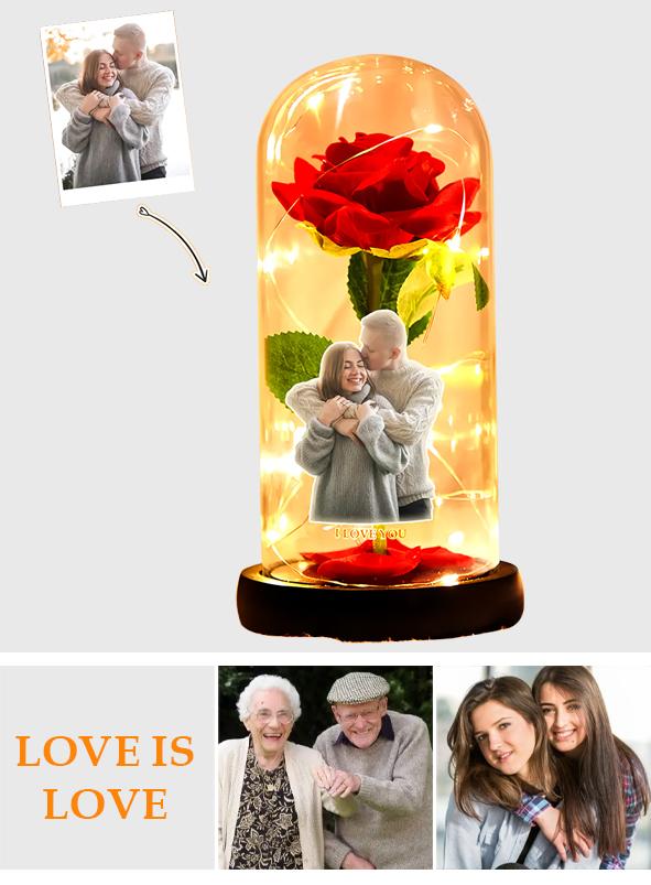 Photo Flower Flower Lamp - Personalized Couple Lamp