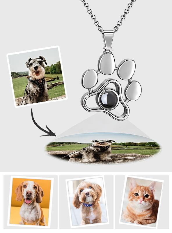Pet's Paw - Personalized Dog Paw Photo Projection Necklace