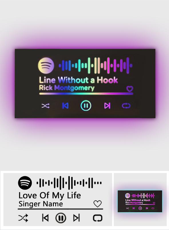 Scannable Spotify Code Songs - Personalized Scannable Spotify Code Neon Light Mirror