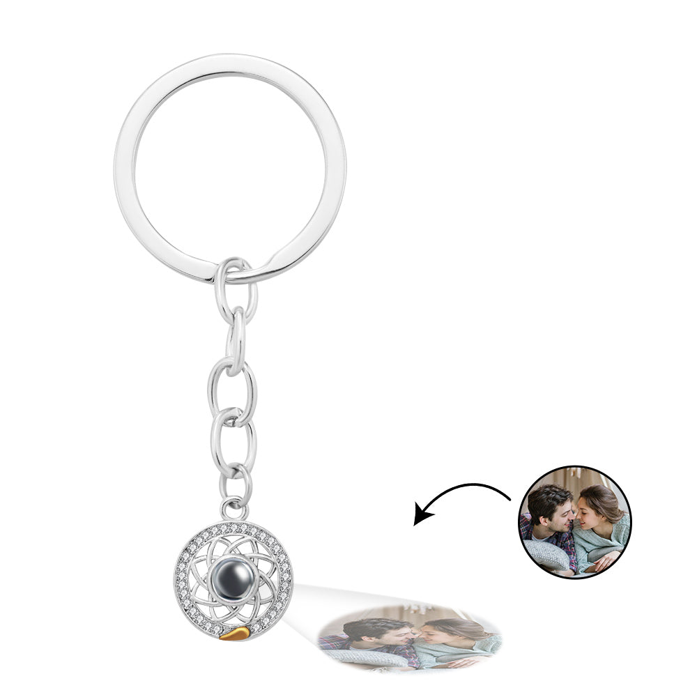 Matching Sun Moon Projection - Personalized Couple Sun Moon Projection Keychain