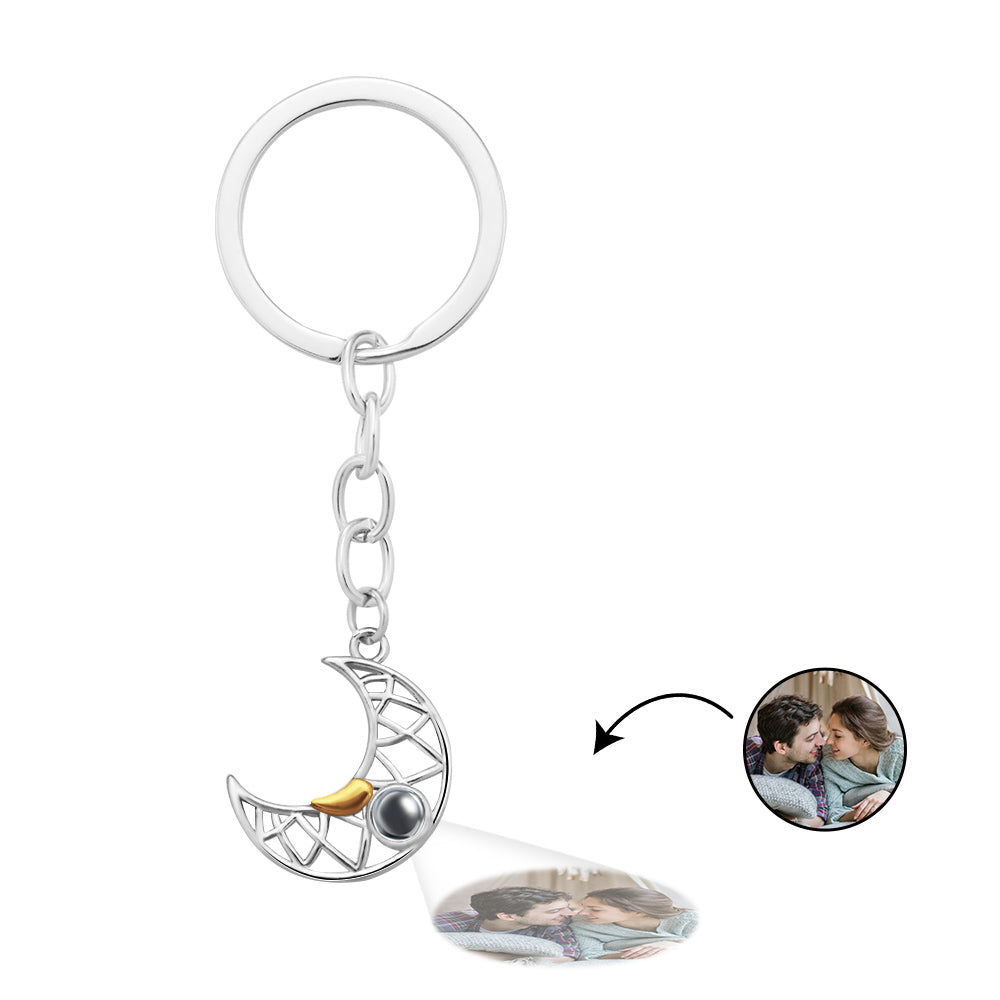 Matching Sun Moon Projection - Personalized Couple Sun Moon Projection Keychain