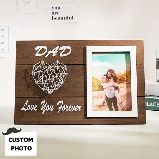 We Love You Dad - Personalized Father Heart String Picture Frame