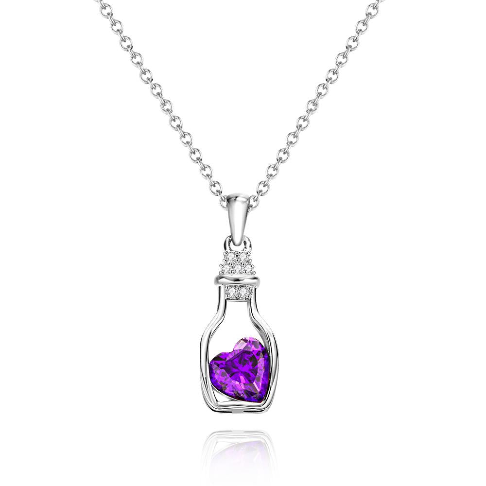 Personalized Drift Bottle With Heart Birthstone
