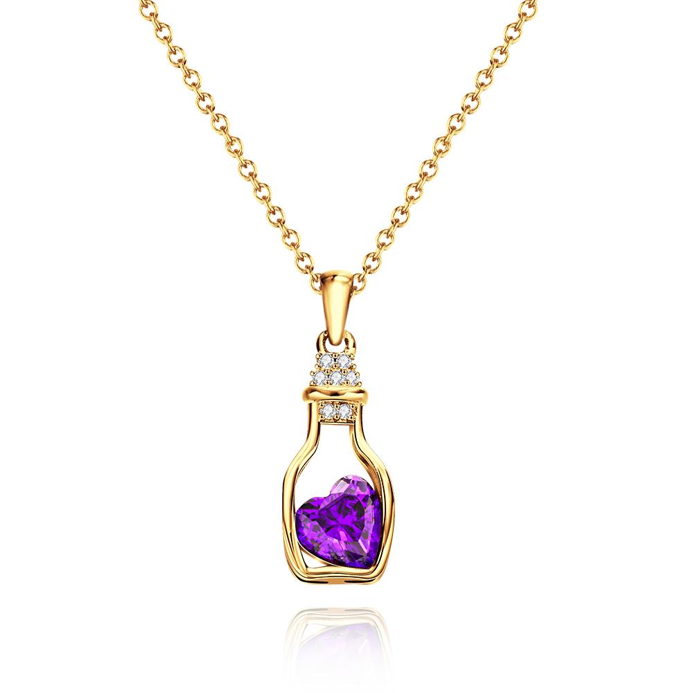 Personalized Drift Bottle With Heart Birthstone