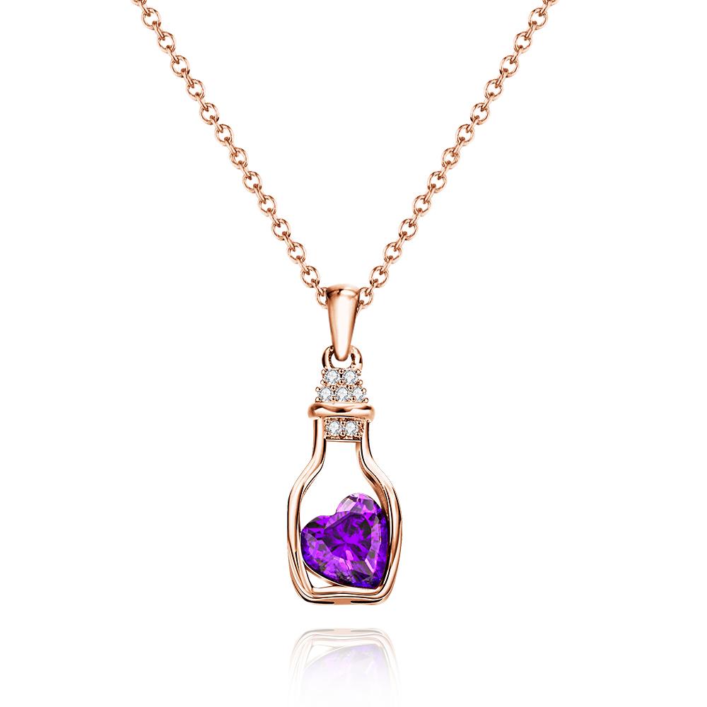 Personalized Drift Bottle With Heart Birthstone
