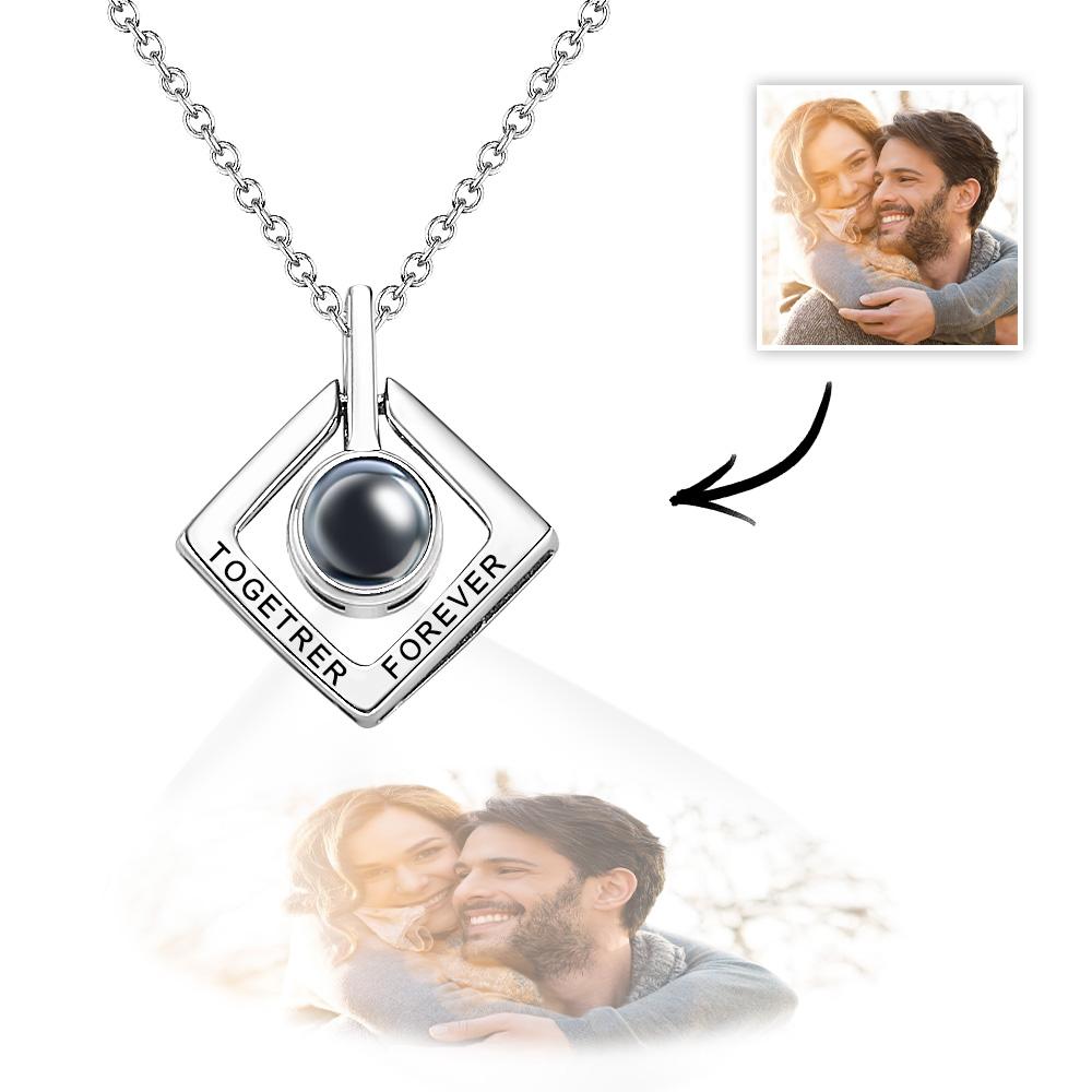 Personalized Couple Together Forever Geometry Photo Projection Charm