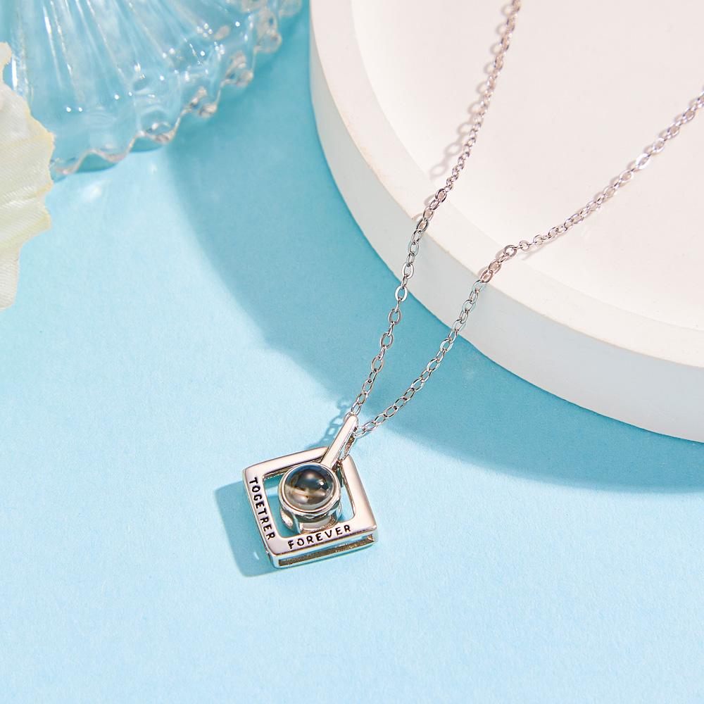 Personalized Couple Together Forever Geometry Photo Projection Charm
