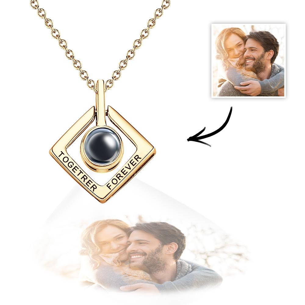 Personalized Couple Together Forever Geometry Photo Projection Charm