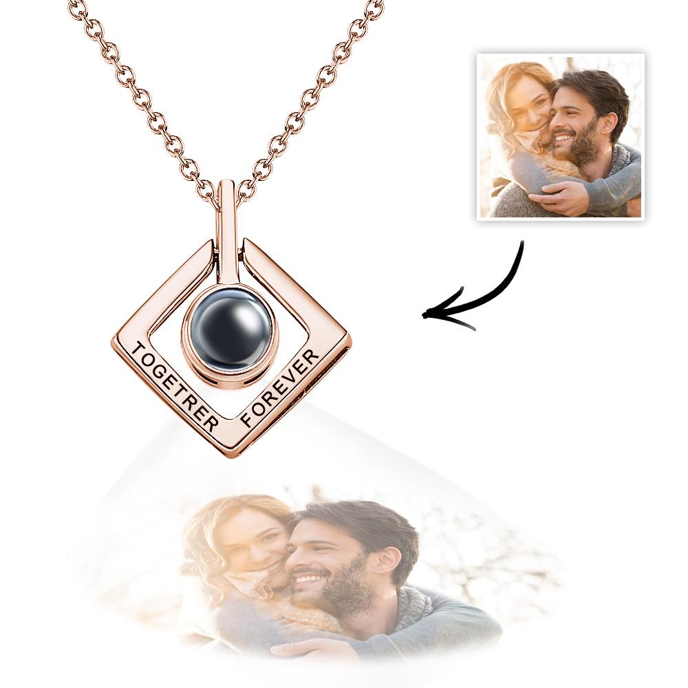 Personalized Couple Together Forever Geometry Photo Projection Charm