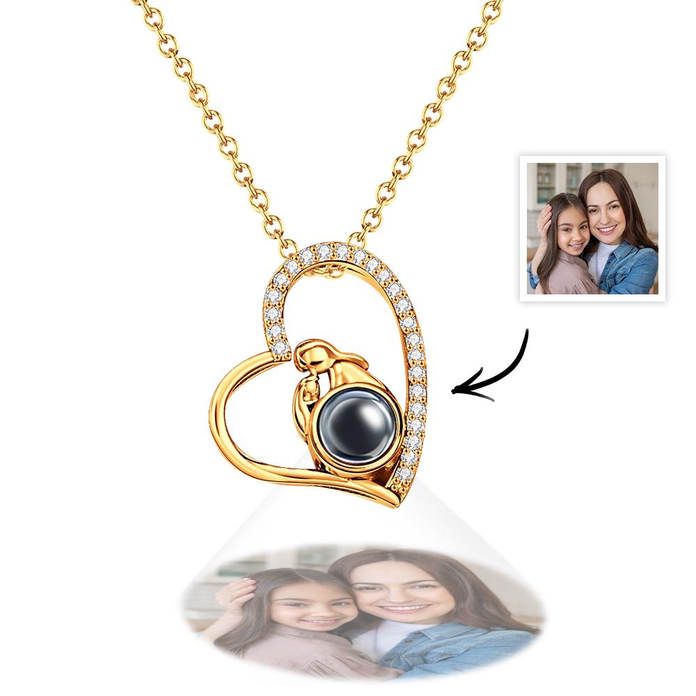 Personalized Heart Diamond Photo Projection Charm