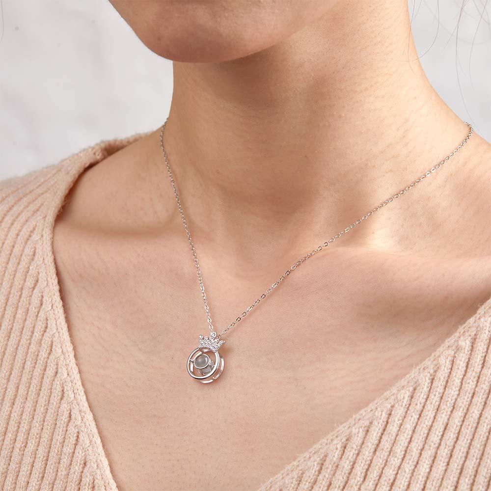 Personalized Crown Photo Projection Charm