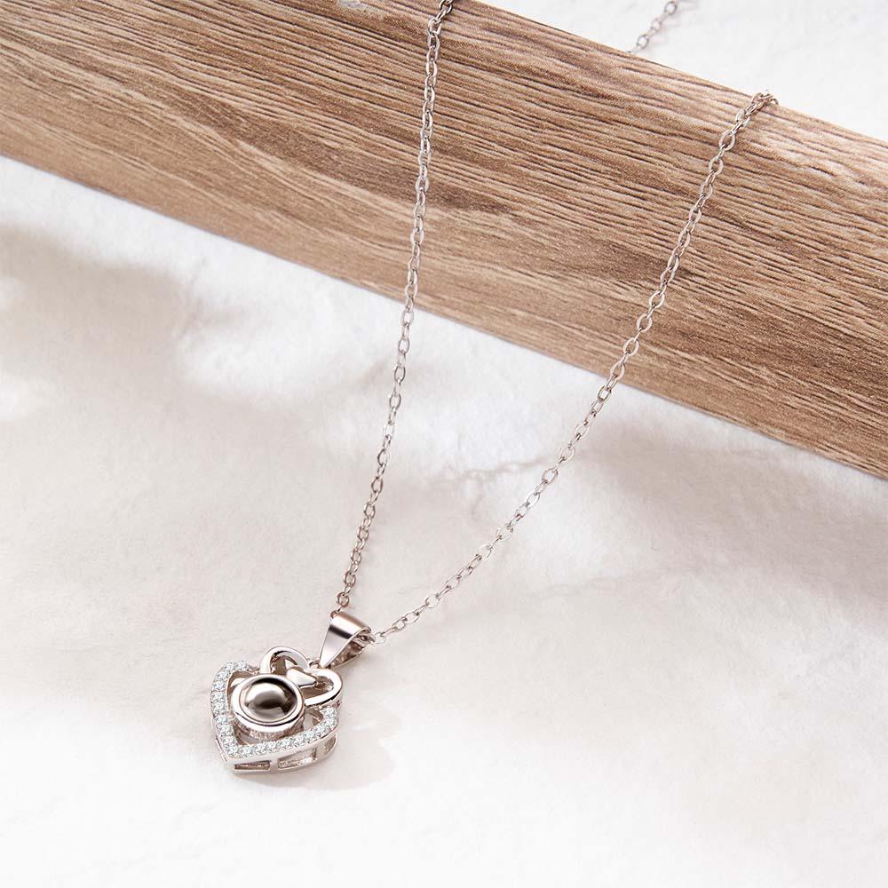 Personalized Heart Photo Projection Charm