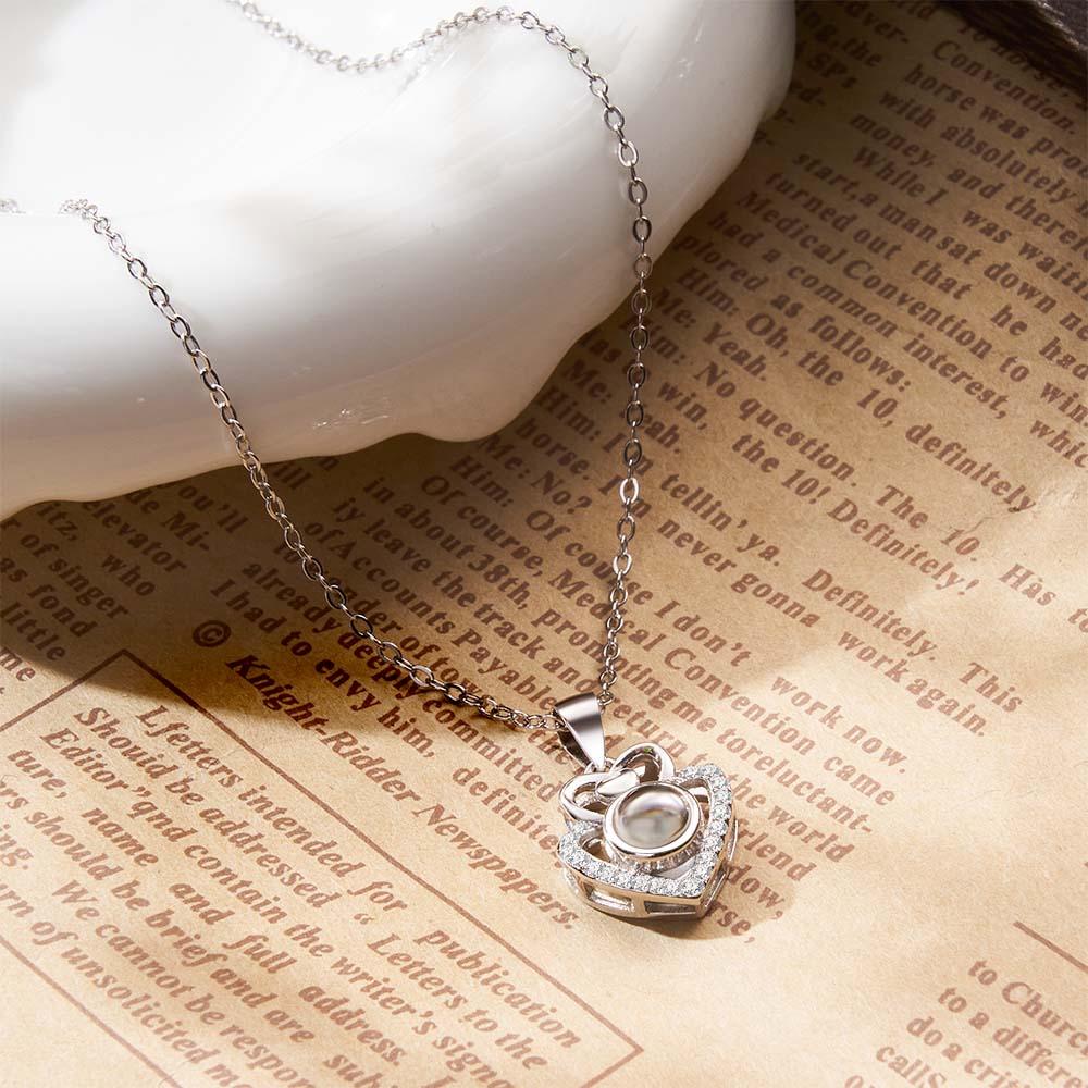 Personalized Heart Photo Projection Charm