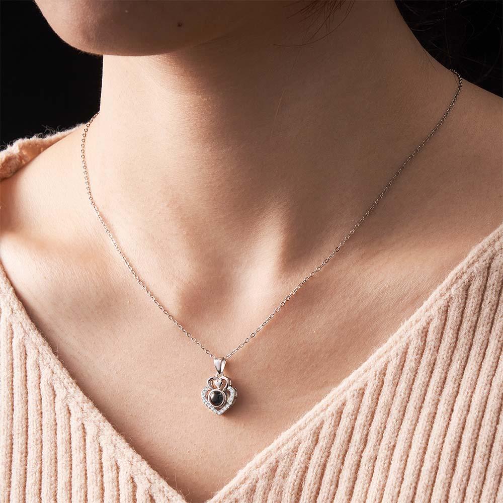 Personalized Heart Photo Projection Charm