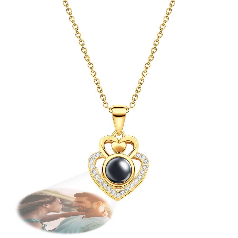 Personalized Heart Photo Projection Charm