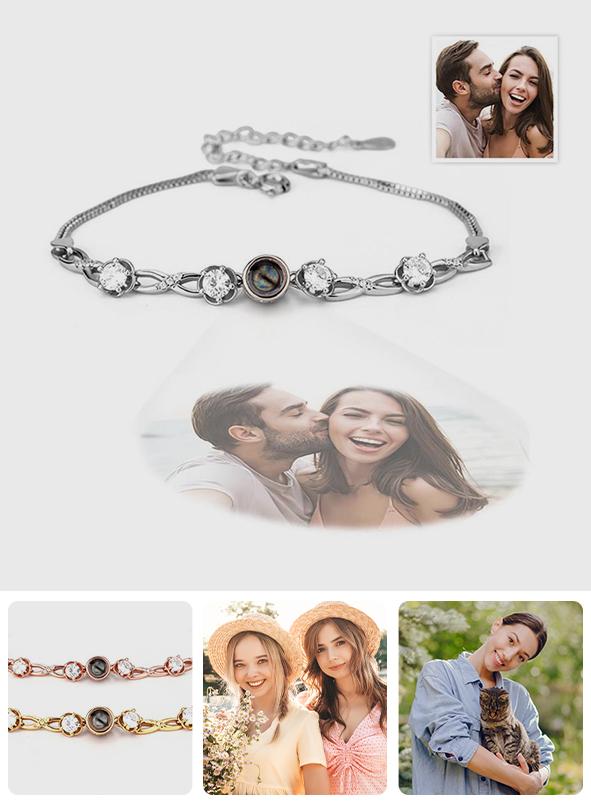 Personalized Flower Photo Projection Charm
