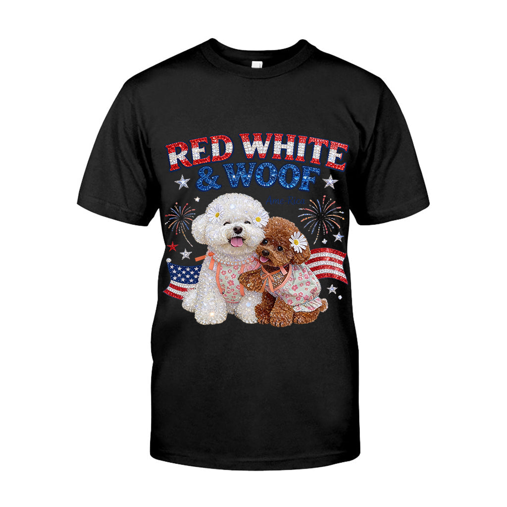 Red White Woof - Personalized Dog T-shirt And Hoodie