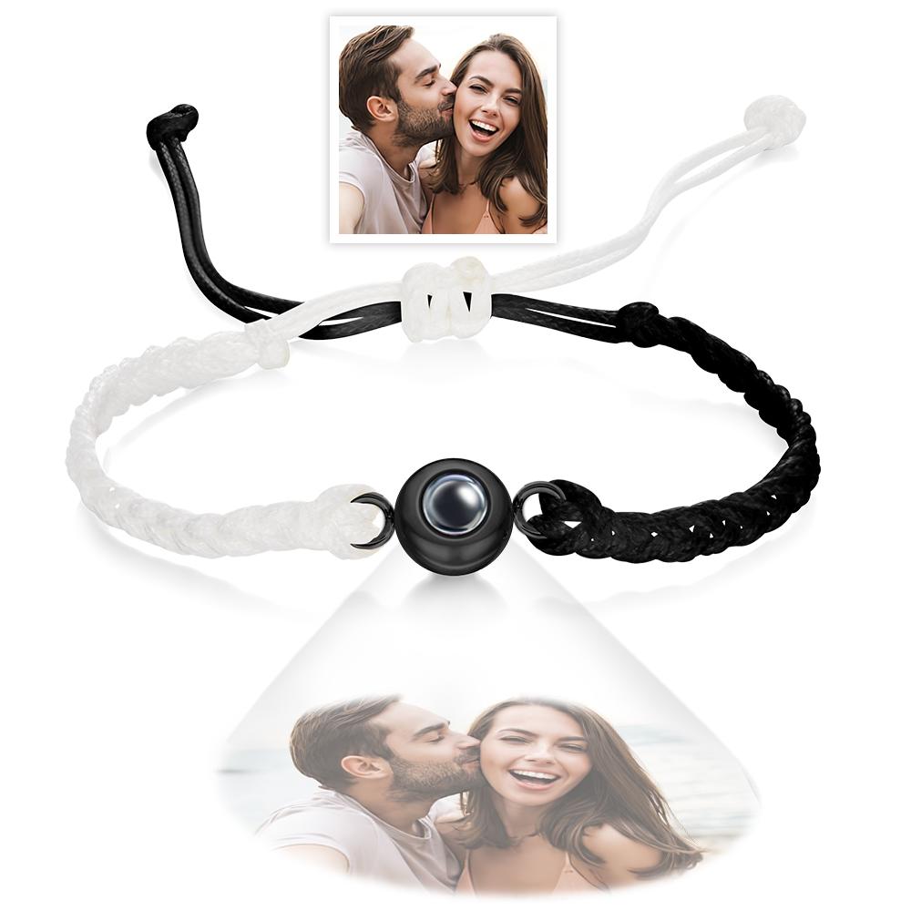 Personalized Black and White Photo Projection Charm