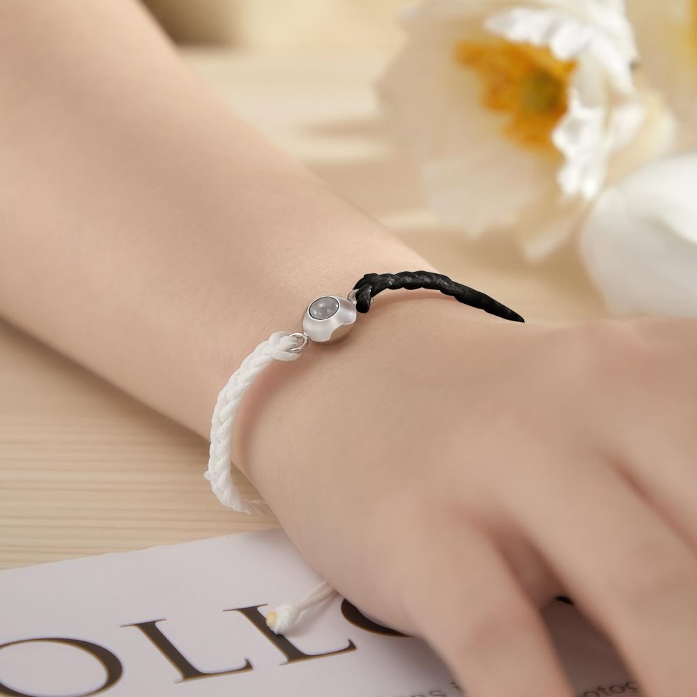 Personalized Black and White Photo Projection Charm