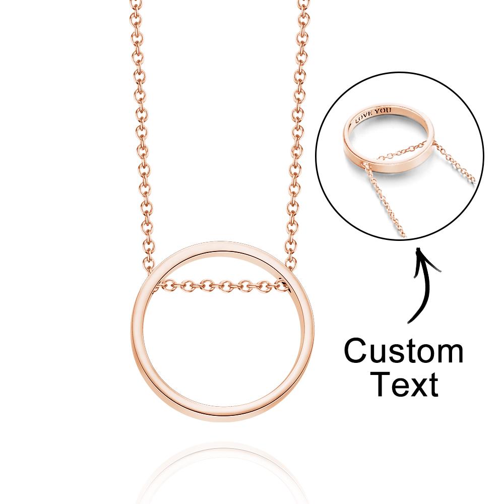 Our Ring - Personalized Couple Engraved Ring Necklace