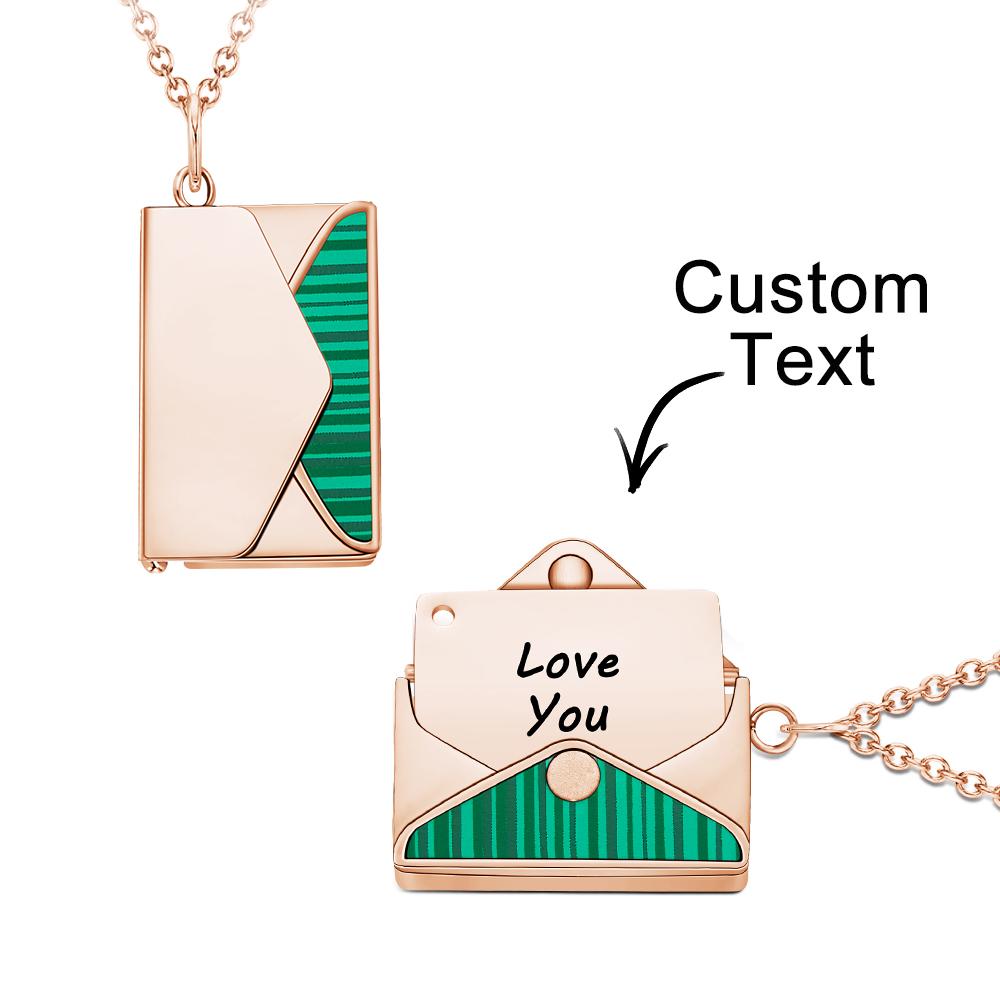 Love Letter - Personalized Couple Envelope Letter Necklace