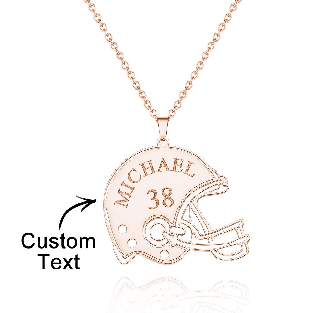 Touchdown - Personalized Football Sports Helmet Necklace