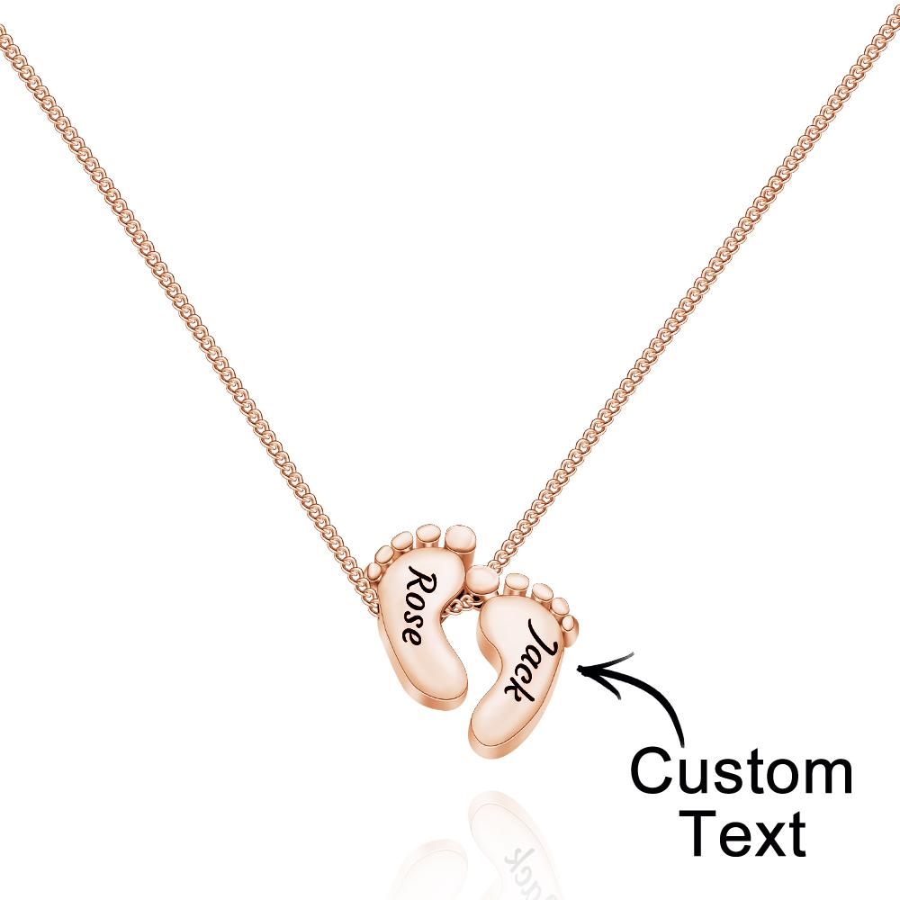 Personalized Engraved Footprint Charm