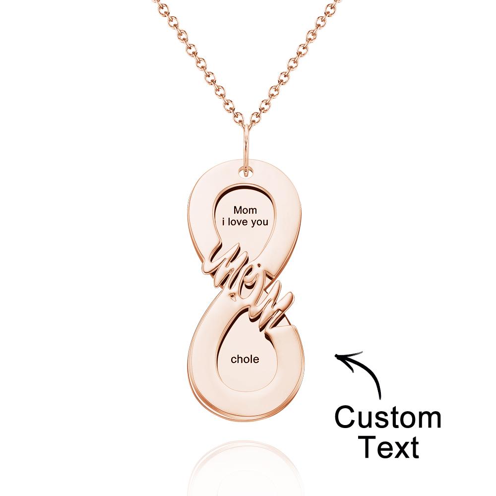 Mom Infinity - Personalized Mother Engraved Infinity Necklace