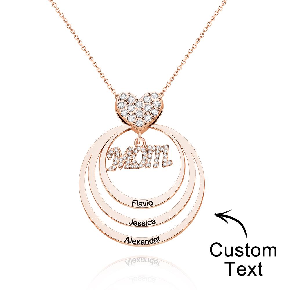Simple Circularity Engraved Charm - Personalized Engraved Necklace