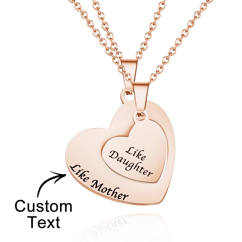 Personalized Engraved Elegant Heart Pendant Necklace