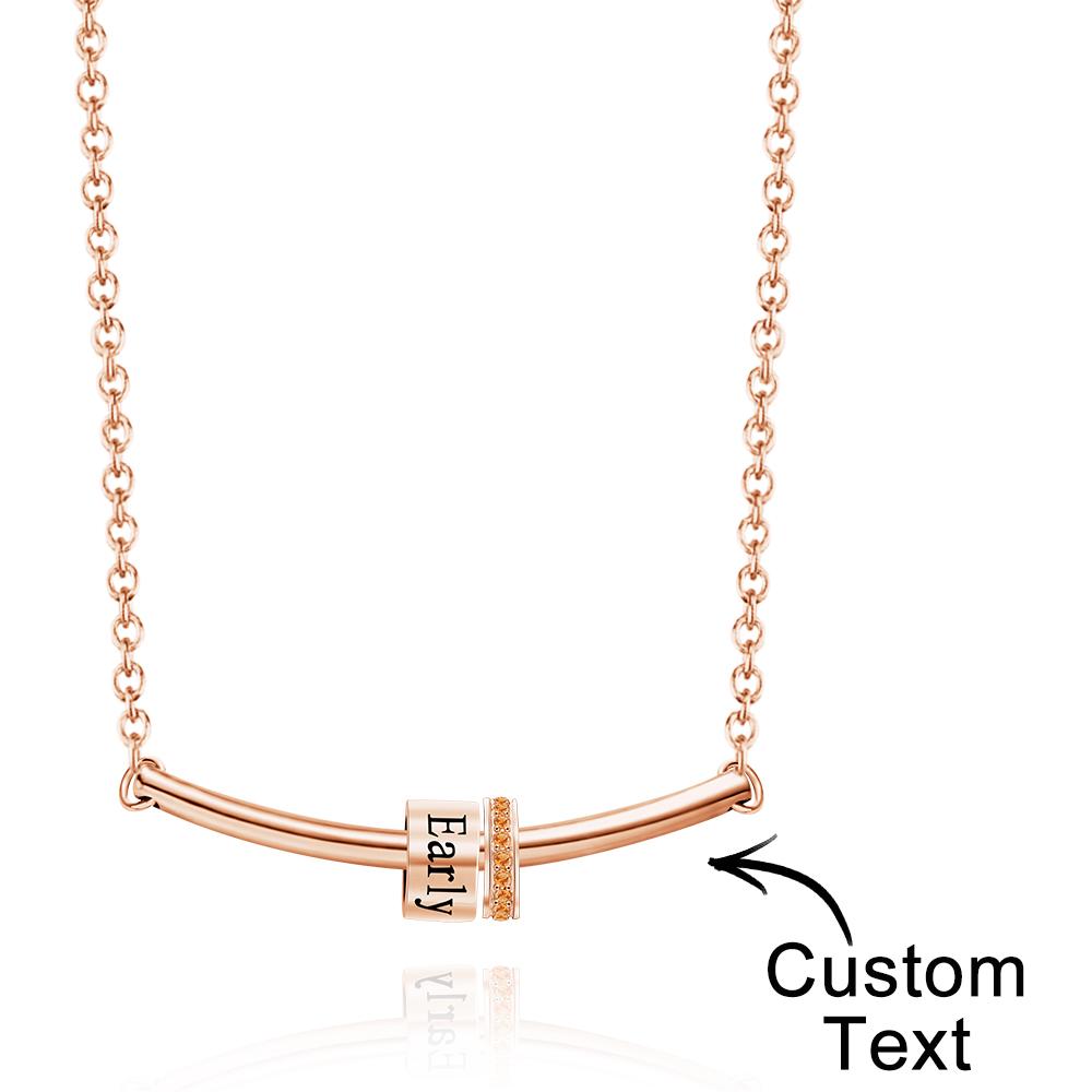 Personalized Diamond Beads Engraved Charm