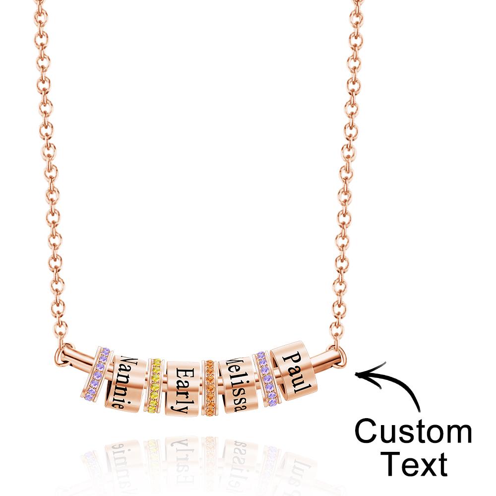 Personalized Diamond Beads Engraved Charm