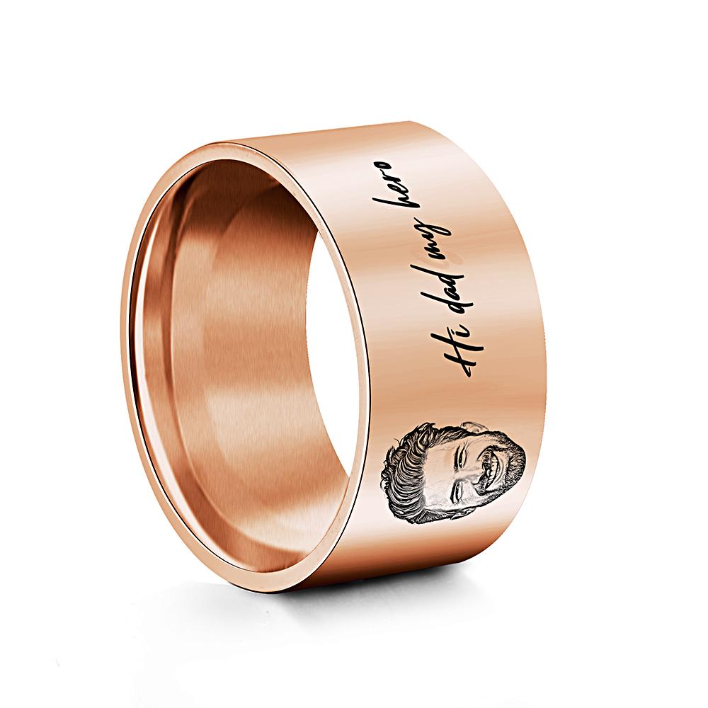 Photo Engraved Words - Personalized Ring