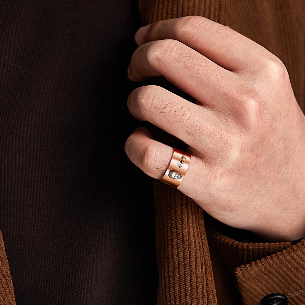 Photo Engraved Words - Personalized Ring