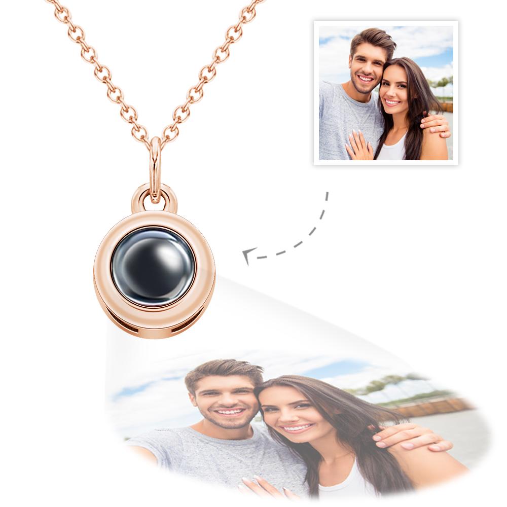 Personalized Circle Photo Projection Charm - gift for who lost a loved one